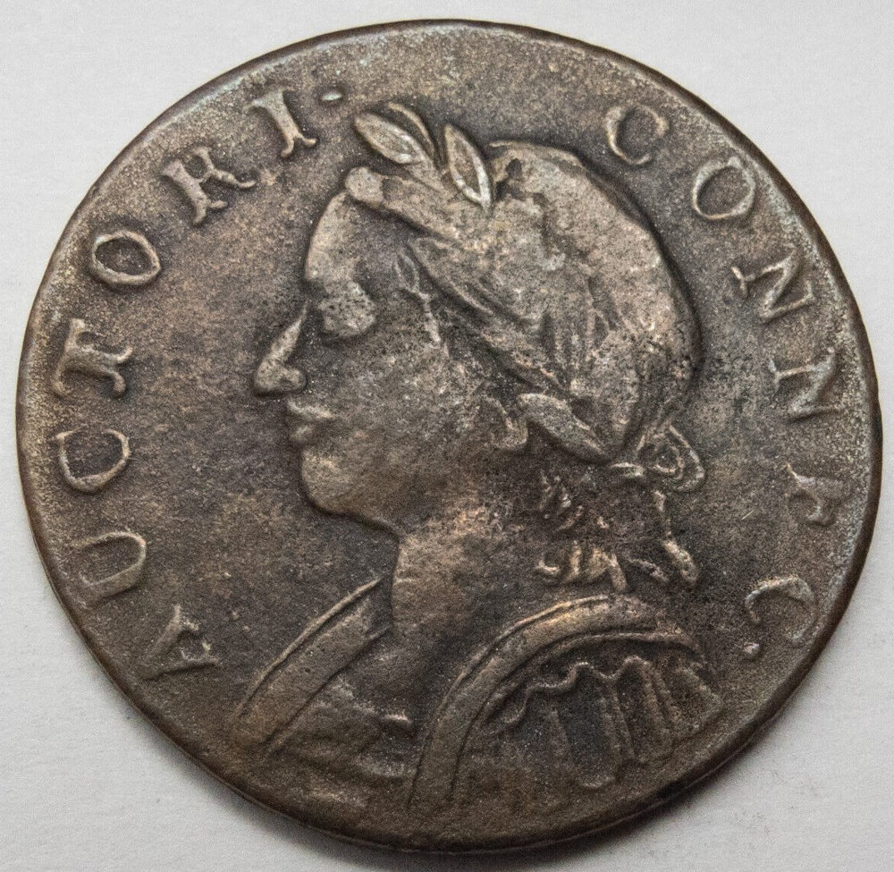 1787-Connecticut-Copper-Mailed-Bust-Left,-Miller-4-L